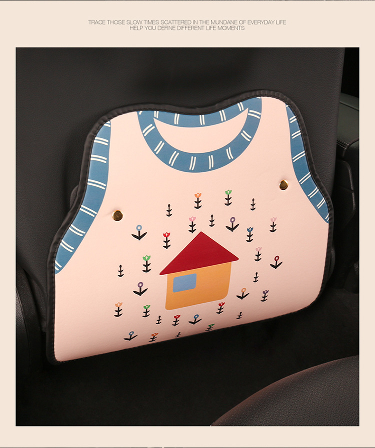 Cute Car Seat Back Anti-Kick Pad, Car Seat Back Anti-Fouling Pad, Anti-Dirty Pad, Short Back Pocket Hanging Type