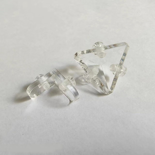 Manufacturer Acrylic Plexiglass Plate Box Fixed Buckle Removal Box Fastening Practical Transparent Triangle L-Shaped Corner Code
