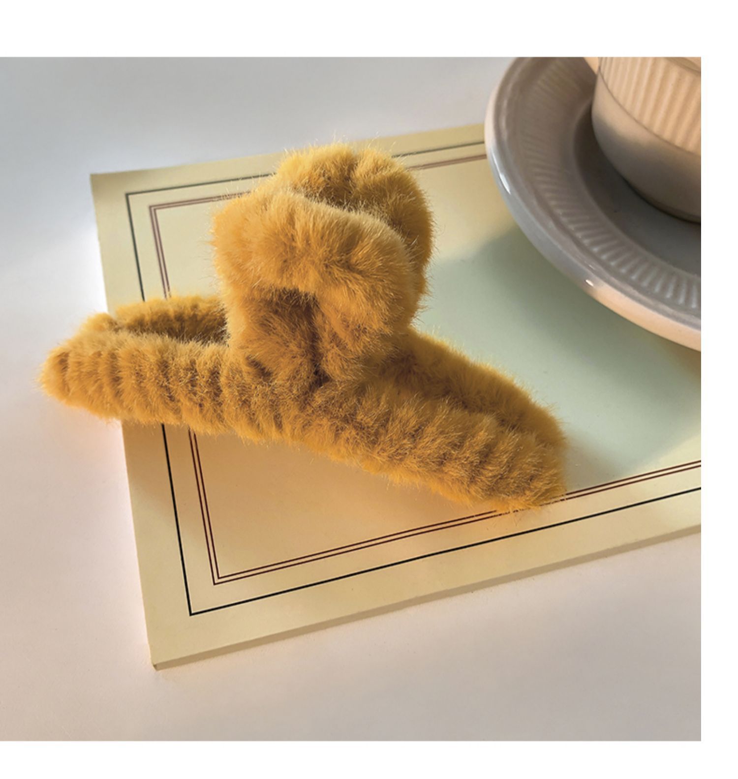 智贝详情图_25毛毛抓夹后脑勺发夹优雅气质发抓头发夹子头饰秋