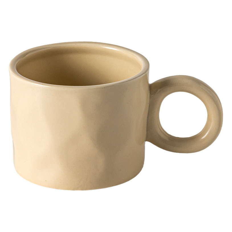 Taza enorme asequible Taza de desayuno con patrón de martillo especial Taza de pareja diaria Taza de agua de oficina ligeramente defectuosa y simple