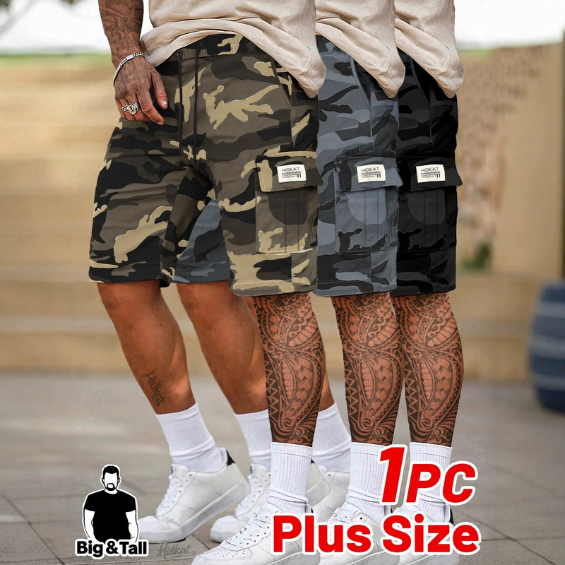 Cross-Border European Size Loose Fit Plus-Size Five-Point Shorts Summer American Casual Cool Heavy-Duty Washed Camouflage Work Shorts for Men Cross-Border European Size Loose Fit Plus-Size Five-Point Shorts Summer American Casual Cool Heavy-Duty Washed Camouflage Work Shorts for Men