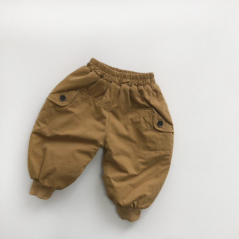 Pantalones calientes gruesos forrados de lana para niños de invierno para bebés nuevos pantalones sueltos para niños pantalones casuales de estilo coreano para niños image 8