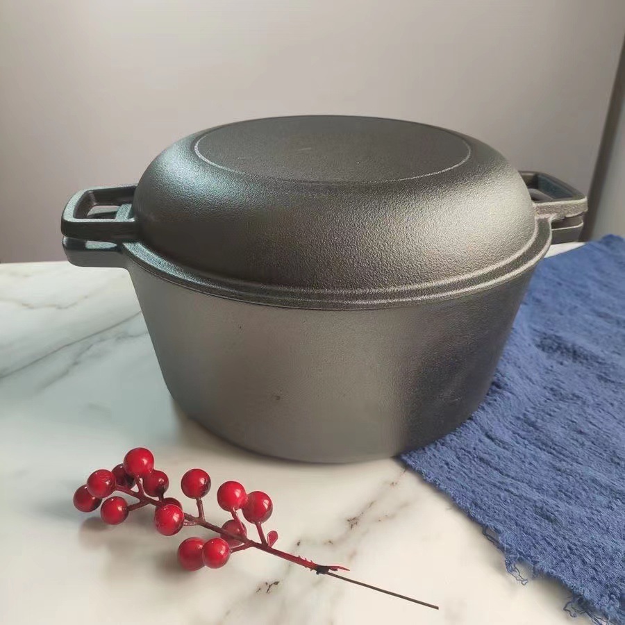 26cm de hierro fundido casero de doble propósito de cocina de