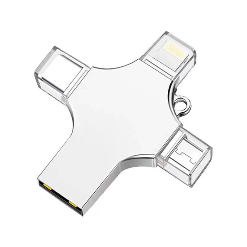 Disco flash USB Cuatro en Uno computadora teléfono móvil de alta velocidad usb3.0 multiusos 64G gran capacidad 2,0 Disco flash USB Typ-c teléfono móvil Disco flash USB