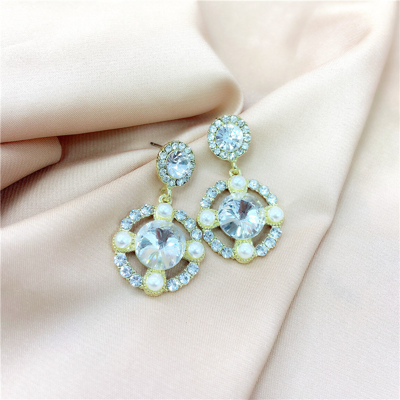 fashion retro pearl round temperament trendy Korean earringspicture1