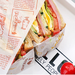 Food and pastry packaging paper baking tray thick anti-oil oil-proof printed pad paper oil-absorbent paper cross-border wholesale paraffin paper