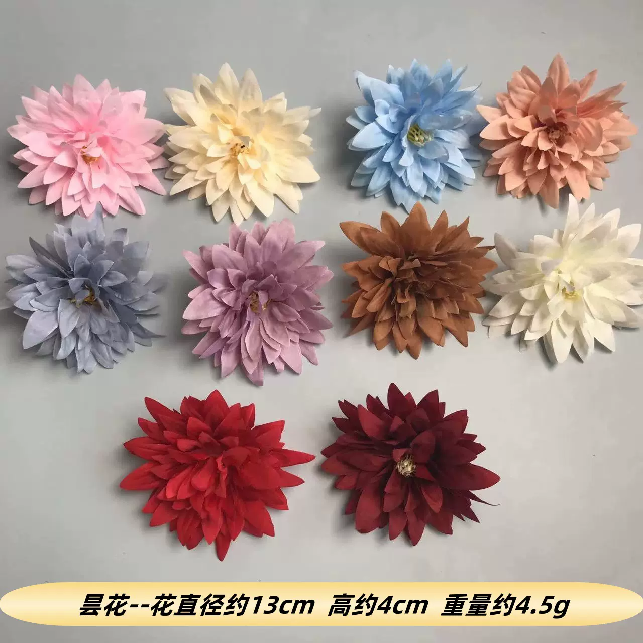 昙花花头13cm仿真花 簪花头饰手工diy工艺品礼盒装饰花环假花