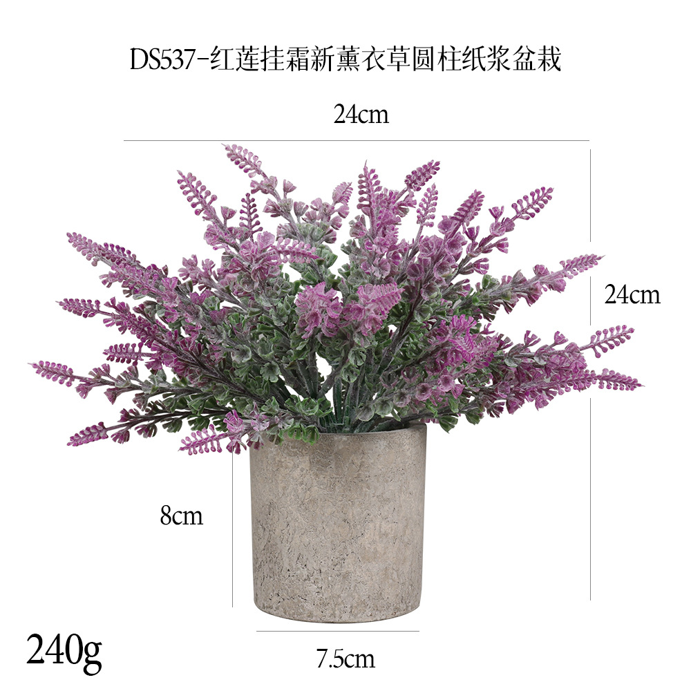 Más de 240 combinaciones populares de macetas con plantas verdes artificiales, decoraciones para el hogar, flores artificiales, bonsáis cilíndricos de pulpa de papel.