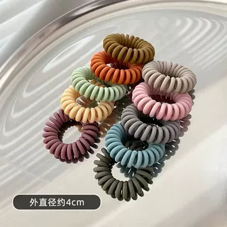 2024年新款发绳女扎头简约气质头绳无痕电话线发圈高弹力皮筋头饰