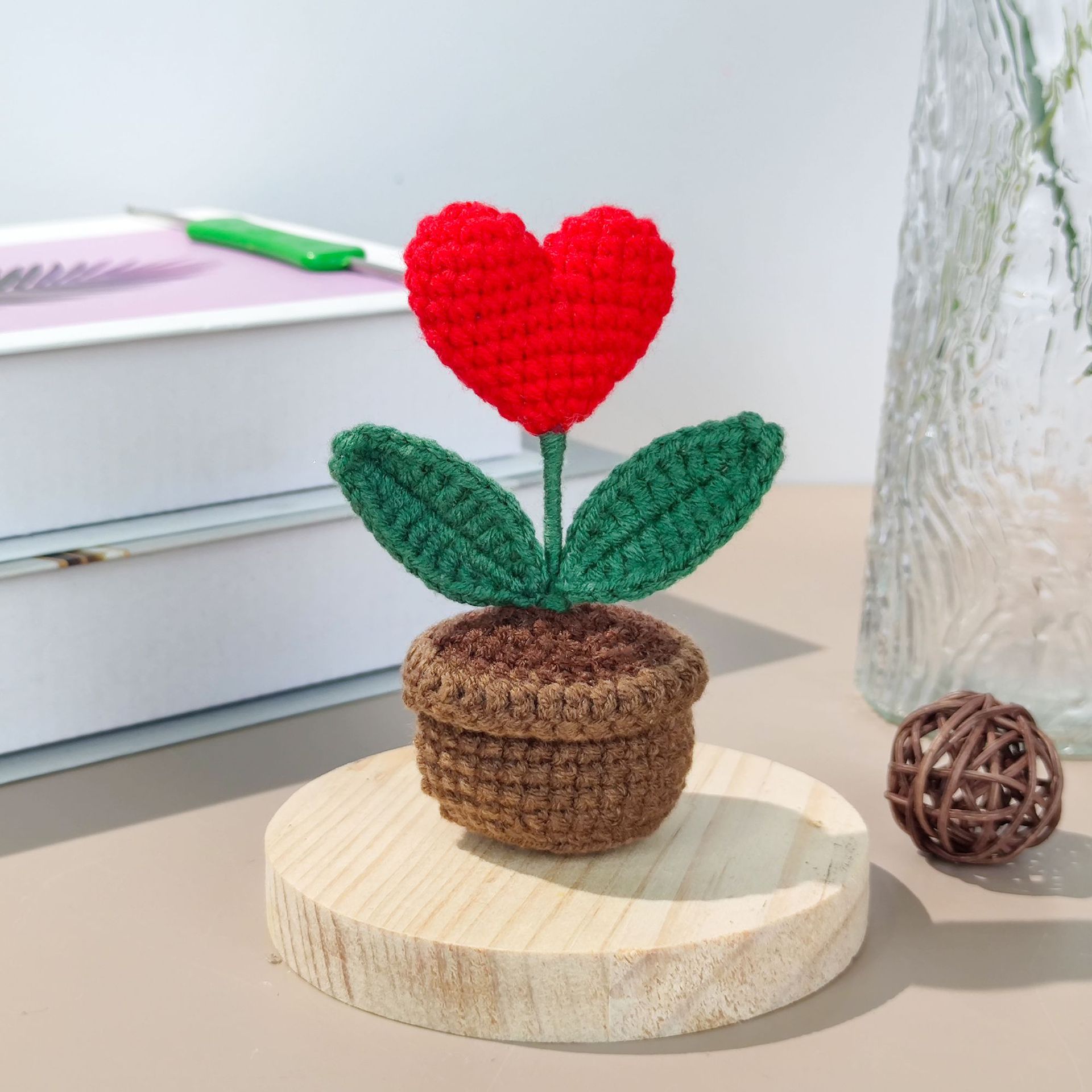 [완성된 작은 화분] 레드 하트