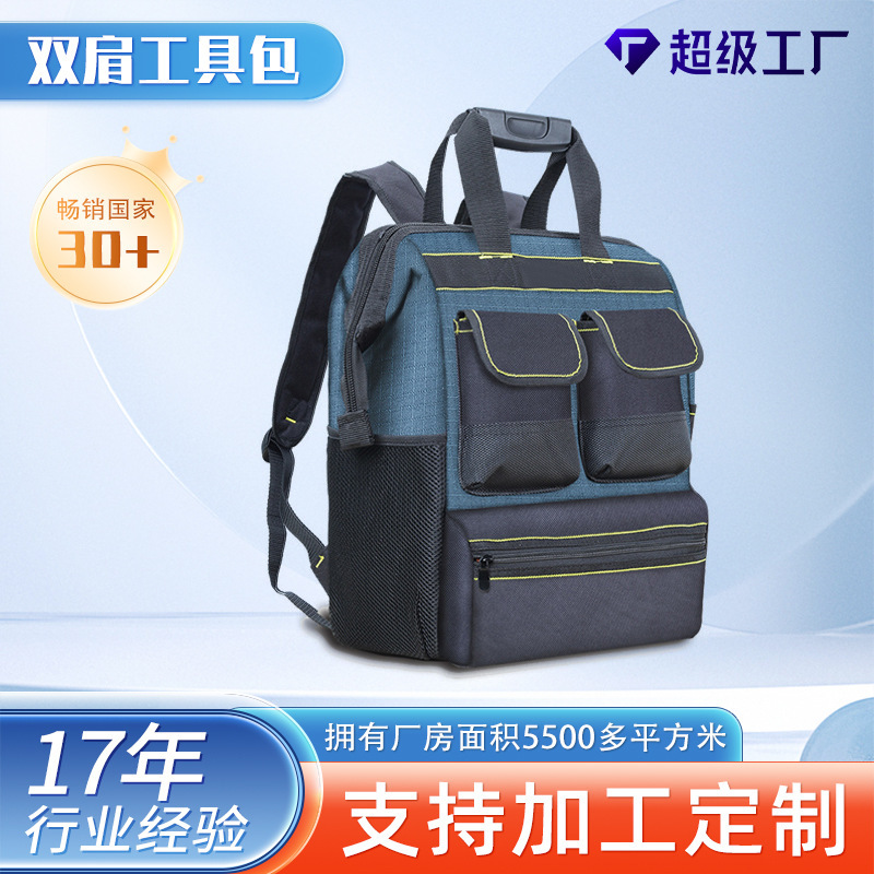 Mochila de Herramientas de Lona Oxford, Resistente, de Gran Capacidad