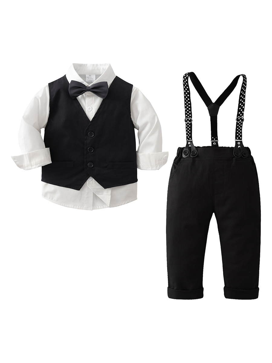Traje de tres piezas para niños, ropa infantil de primavera y otoño, traje formal para caballero, traje para niño