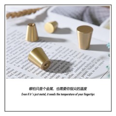 純銅新中式錐形拉手實心單孔衣櫃門家具五金銅拉手櫥櫃抽屜門把手