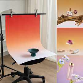 背景板静物果汁拍摄原创产品摄影护肤品背景纸渐变双面拍照化妆