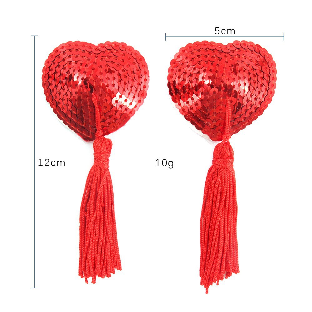 Pezoneras coquetas, juguetes que mejoran el estado de ánimo, juguetes sexuales para parejas, productos para adultos, pegatinas eróticas para el pecho con borlas en forma de corazón SM
