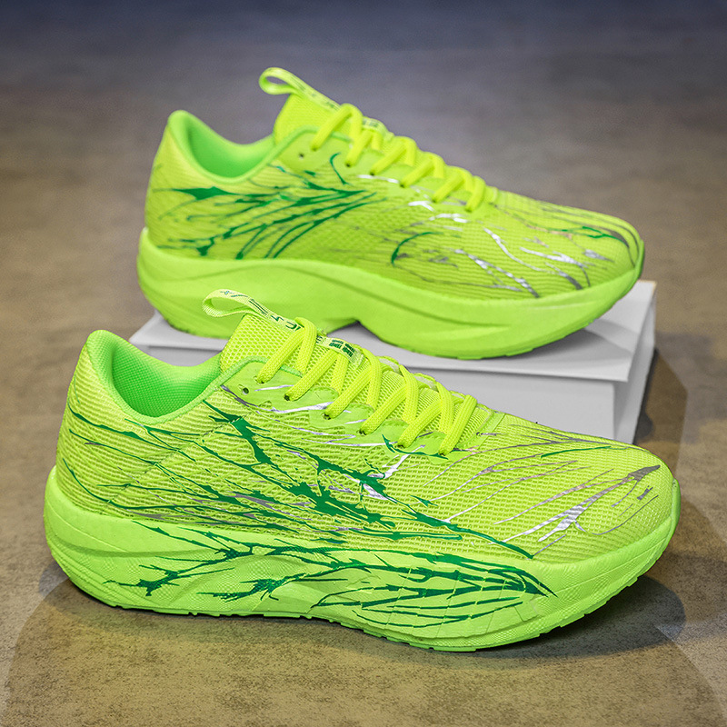 Heartbeat seis generaciones de zapatos de corrida de carbono para niños grandes zapatos de corrida ultraligeros de amortiguación de los estudiantes zapatos de carreras de conejo rojo 9PRO