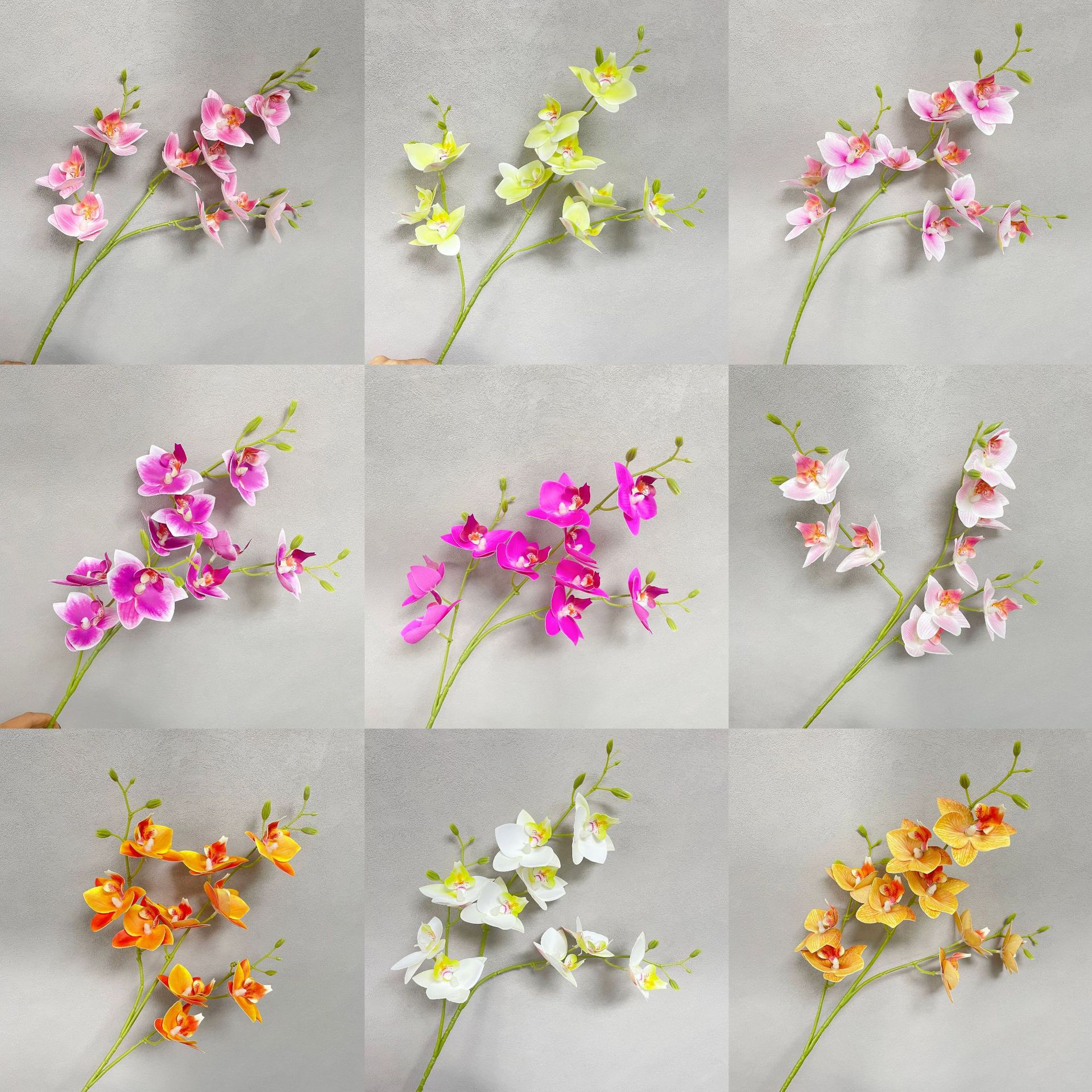 3叉鸽子兰 仿真花3D兰花婚庆婚礼插花装饰花艺软装蕙兰雀仔蝴蝶兰