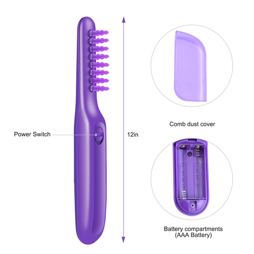 Anti-tangle rotating comb Electric Detangling Brush wet and dry hair smoothing comb source factory