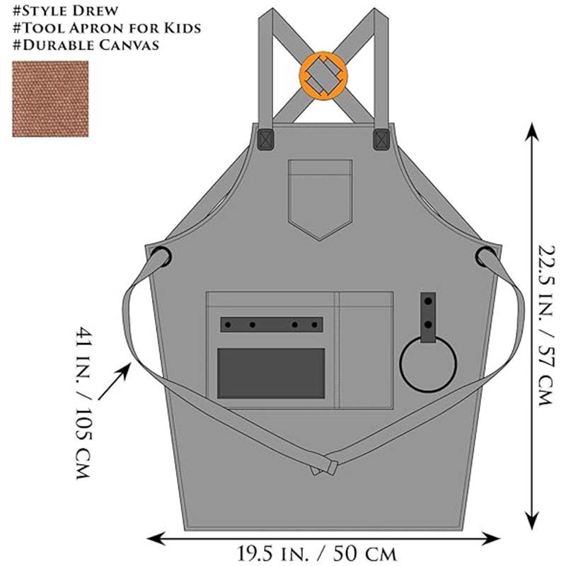 Amazon engrosamiento lona delantal logotipo personalizado pintura para niños repostería mono para padres e hijos delantal para niños al por mayor