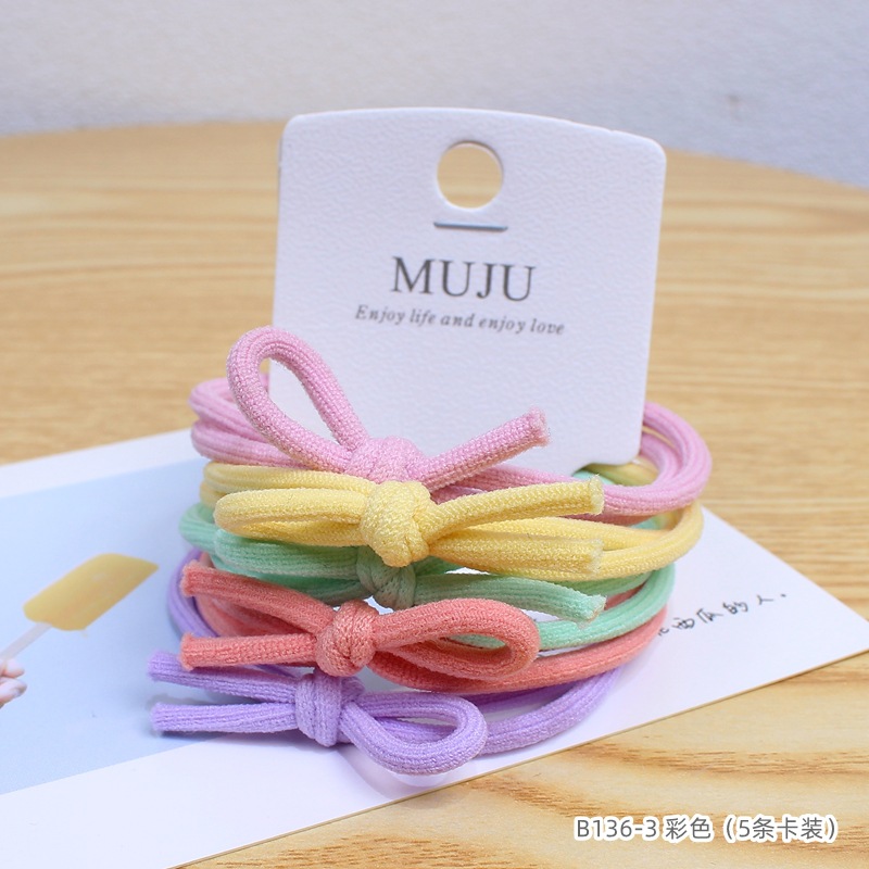 [Carga de tarjeta] sensación de alto nivel coreano de cabello de código de barras de moda de alta elasticidad de cabello anillo de cabello correa de cola de caballo