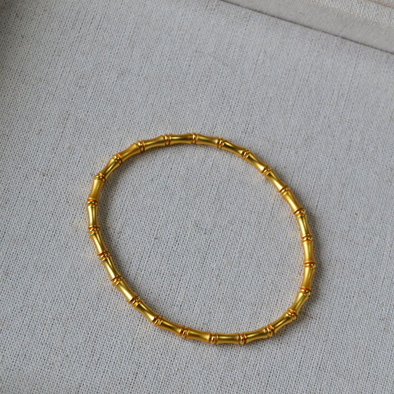 Retro Simple Style Classic Style Solid Color Brass Bracelets Bangle In Bulk display picture 8