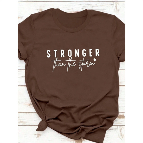 Shirt Sleeve PNeck Letter Round TEnglish Short INAWLY With