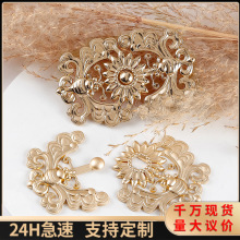 汉服子母扣花舞双蝶汉元素旗袍古装大袖衫外套金属对扣古风大褂扣