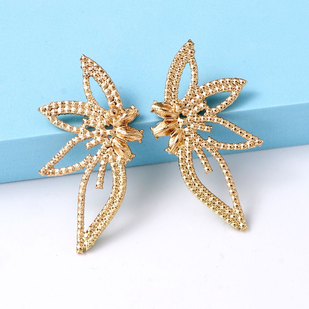 1 Pair Elegant Glam Shiny Flower Inlay Alloy Artificial Diamond Ear Studs display picture 4