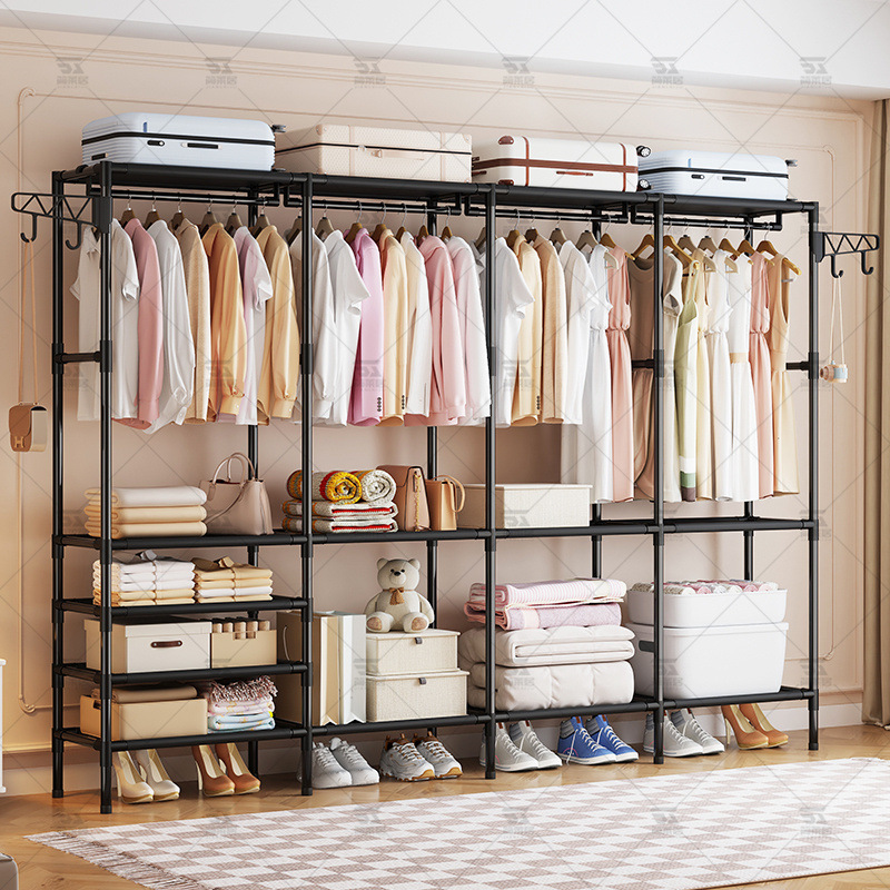 Percha de ropa multifuncional, piso, percha de ropa simple, percha de ropa para dormir, estante de ropa de moda reforzado doméstico
