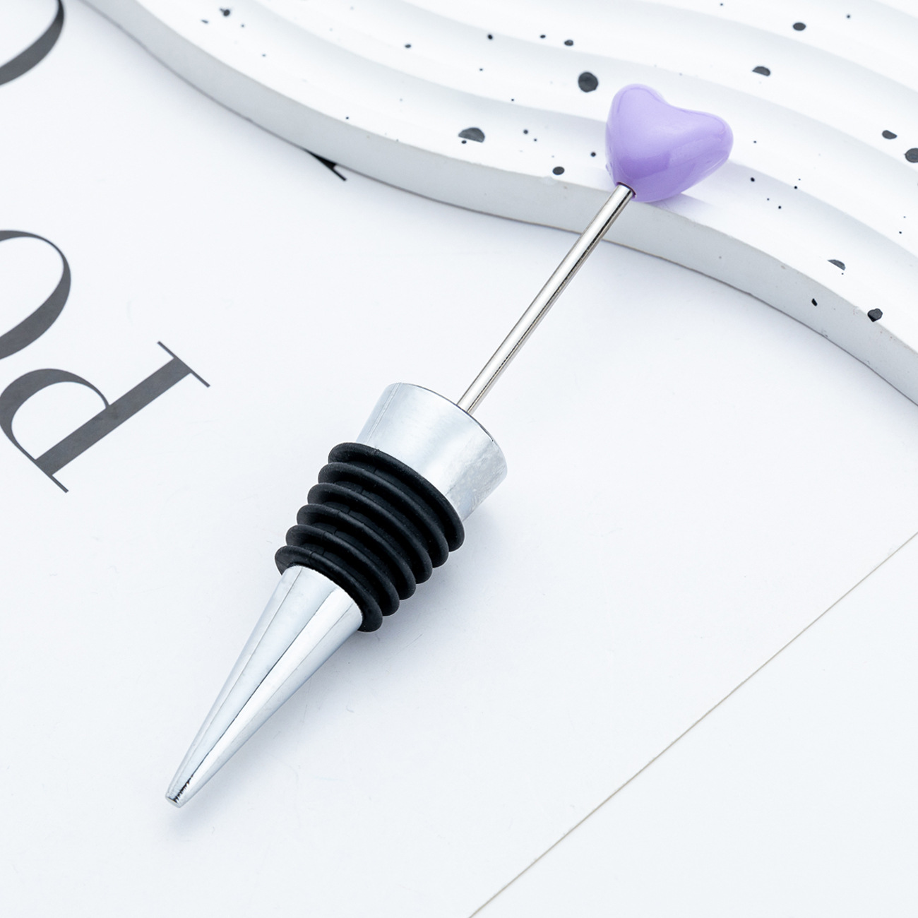 DIY cuentas amor tapones de vino cónico tapones de silicona creativos tapones de vino de boda tapones de champán tapones de vino