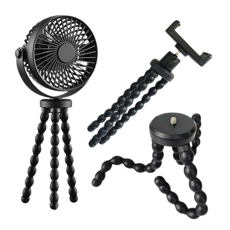 Octopus transfronterizo soporte de silicona camping al aire libre portátil fotógrafo soporte de ventilador trípode multifuncional