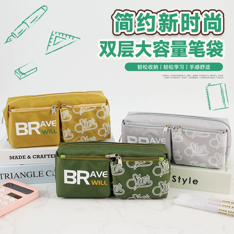 2024 трансграничный нейлоновый карандаш сумка карандаш сумка с высоким содержанием лица