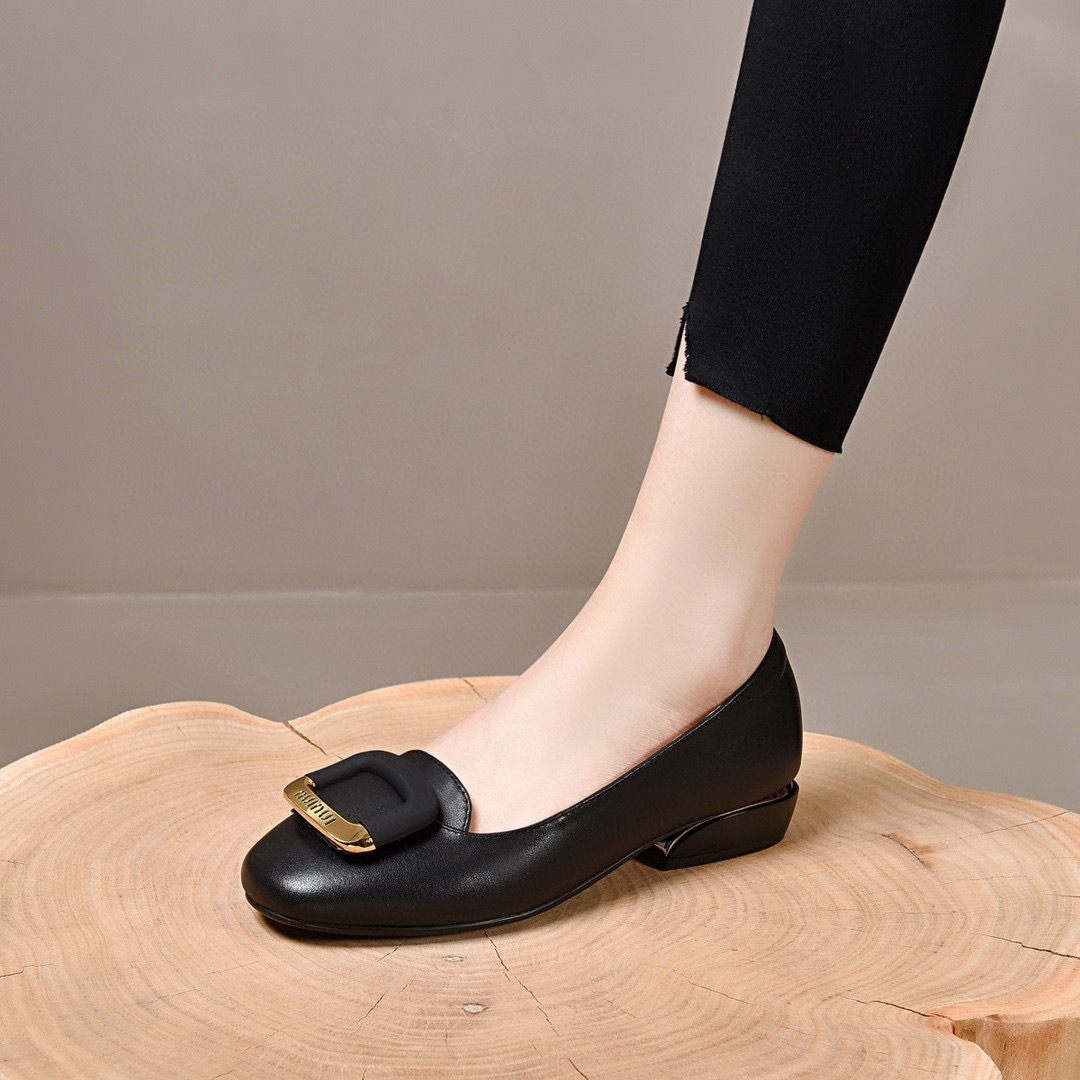 F6965 1190K GIÀY BỆT NỮ TONTDHO MŨI TRÒN MÙA HÈ GIÀY DÉP NỮ DA BÒ G04 SẢN PHẨM MỚI