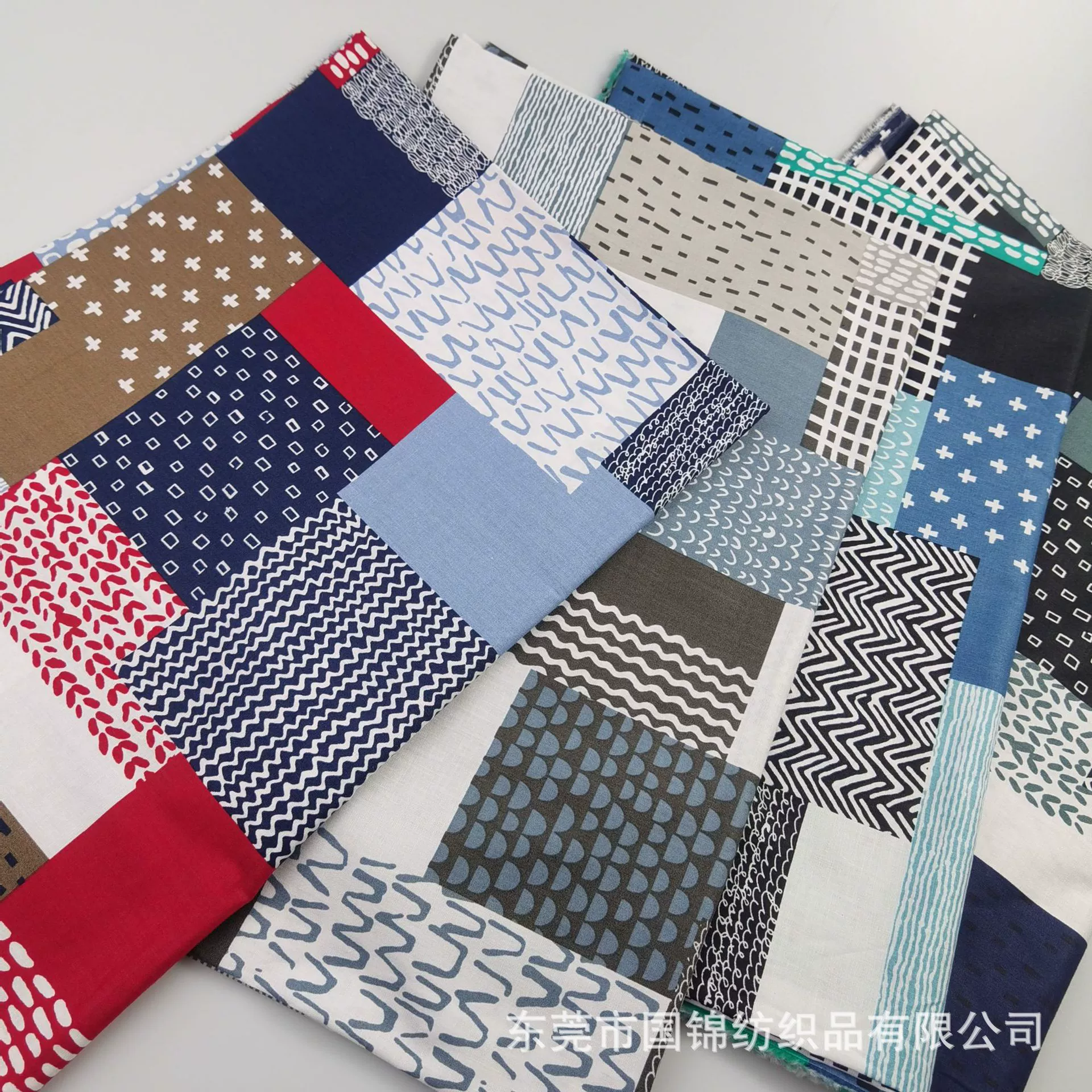 All -cotton geometric pattern patchwork printing 40 flat -patterned house splicing print fabric