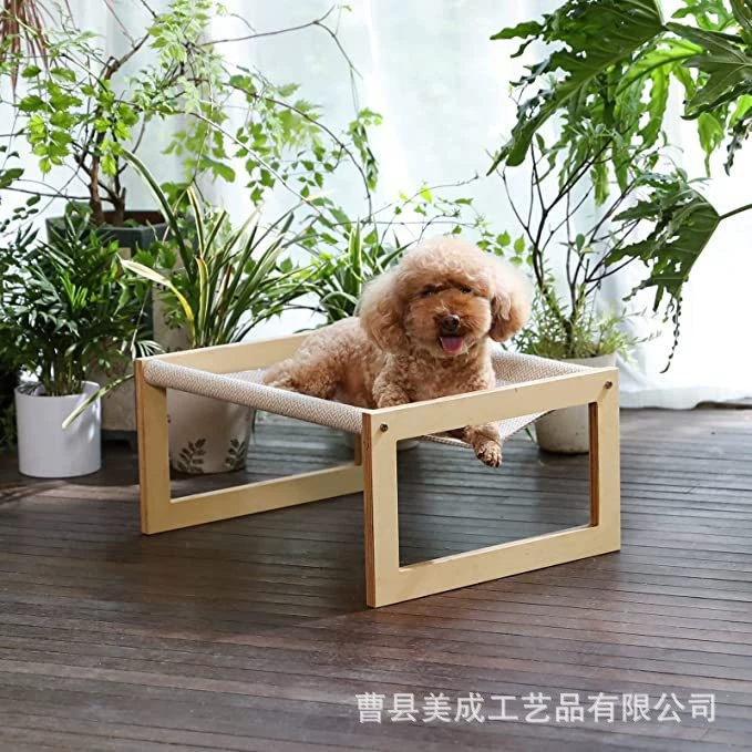 Оптовая продажа деревянный каркас кровати для кошек простой напоенный гамак для кошек кровать для отдыха кошек