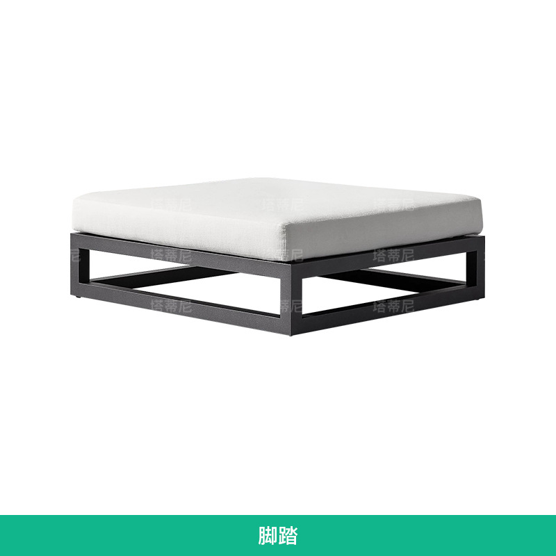 Conjunto de muebles de teca para exteriores, resistentes al agua y a los rayos UV, para patio, jardín, terraza, sofá de aluminio para balcón.