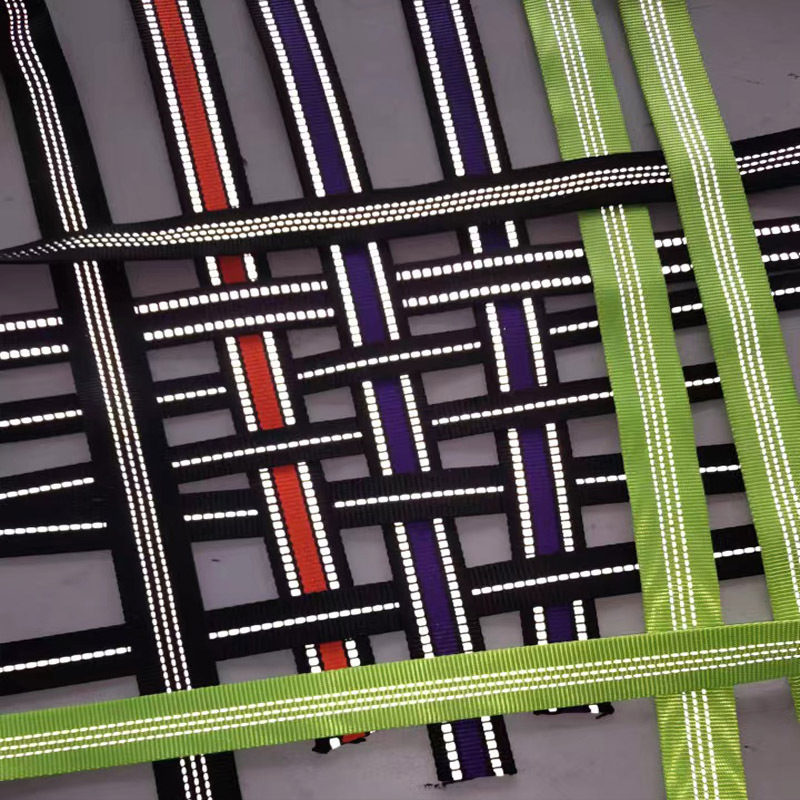 高亮仿尼龙反光织带夜跑骑行反光衣服辅料跳点反光警示宠物牵引带