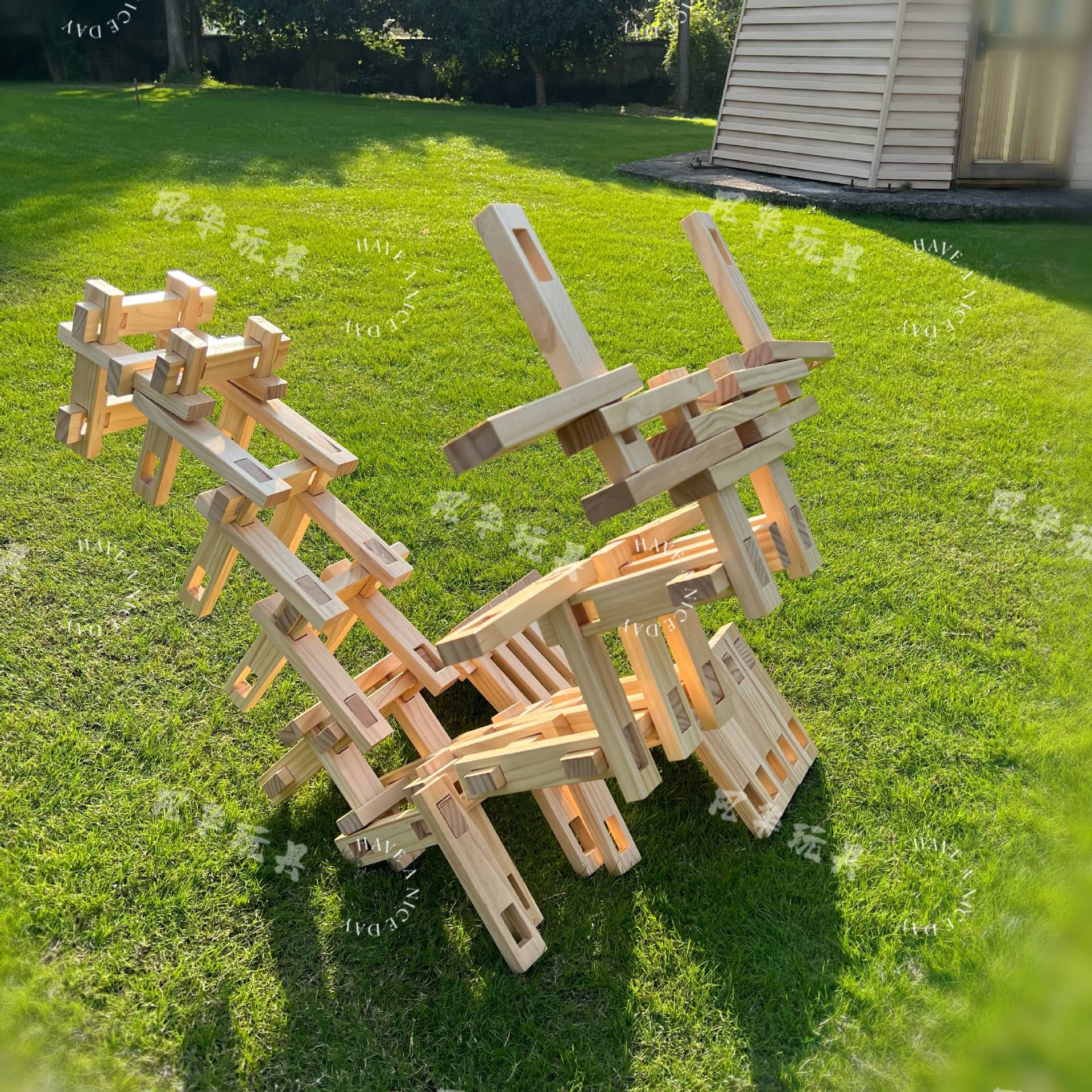 Área de construcción interior variedad modelado ensamblando bloques de construcción Kindergarten gran hebilla sólida bloques de construcción Bloqueo de color