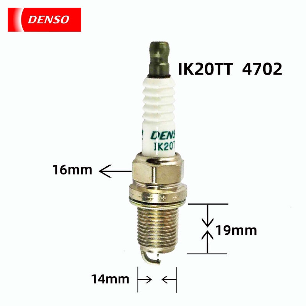 Electric Iridium Gold Double Needle Spark Plug IK20TT 4702 Suitable for Camry Cruze Civic Front Fan Nozzle