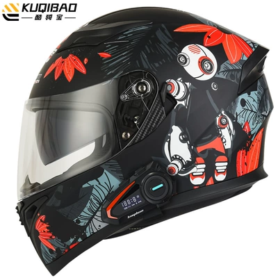 Motosiklet kaskı (dəbilqə) — Safety Gray 3C Certification - muppet-with-k20-bluetooth-m