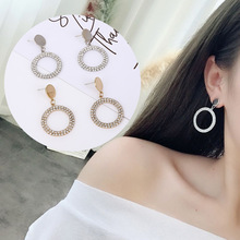 925银针耳环镶水钻时尚个性潮流日韩好搭配耳钉 新款2025设计耳饰