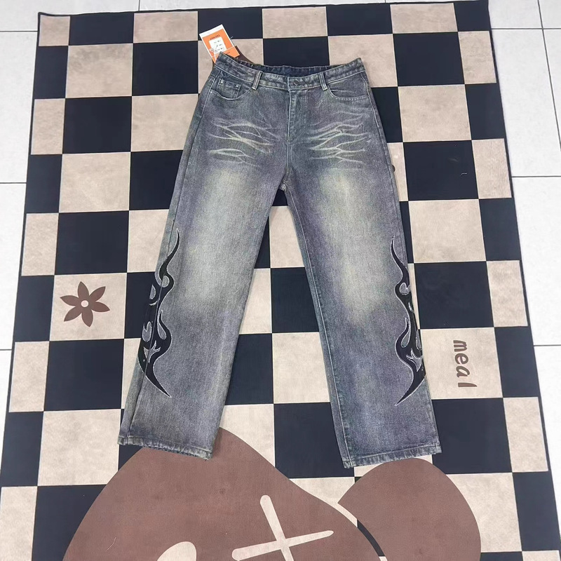 Men's Jeans 2025 New American-Style Loose Washed Denim Men's Jeans 2025 New American-Style Loose Washed Denim
