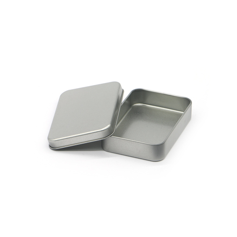 Caja de hierro en stock embalaje caja vacía caja de hojalata rectangular Ventana de PVC multi-tamaño caramelo U-placa caja imprimible logotipo