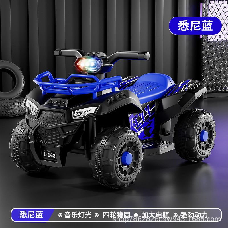 Motocicleta eléctrica para niños, vehículo de cuatro ruedas, coche de juguete para bebés para hombres y mujeres, se puede montar en la fábrica de cochecitos de carga de tamaño grande al por mayor