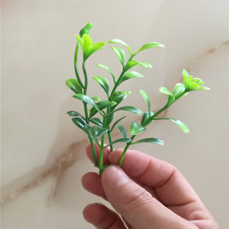 仿真植物仿真草坪塑料水草配件 7厘米四叉瓜子草 仿真花盆景小草