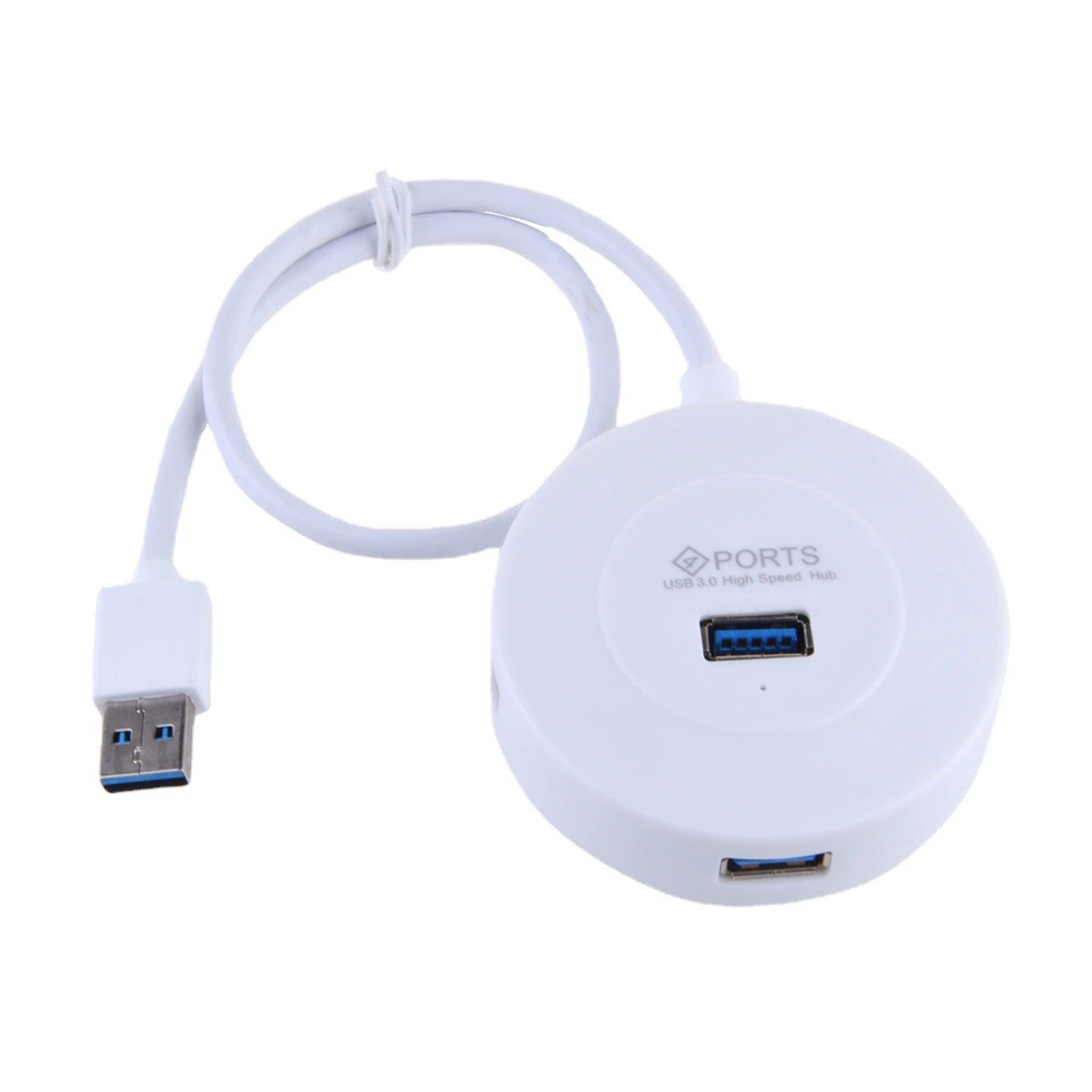 Круглый USB 3.0 хаб, 4 порта, высокоскоростной расширитель для компьютера/ноутбука