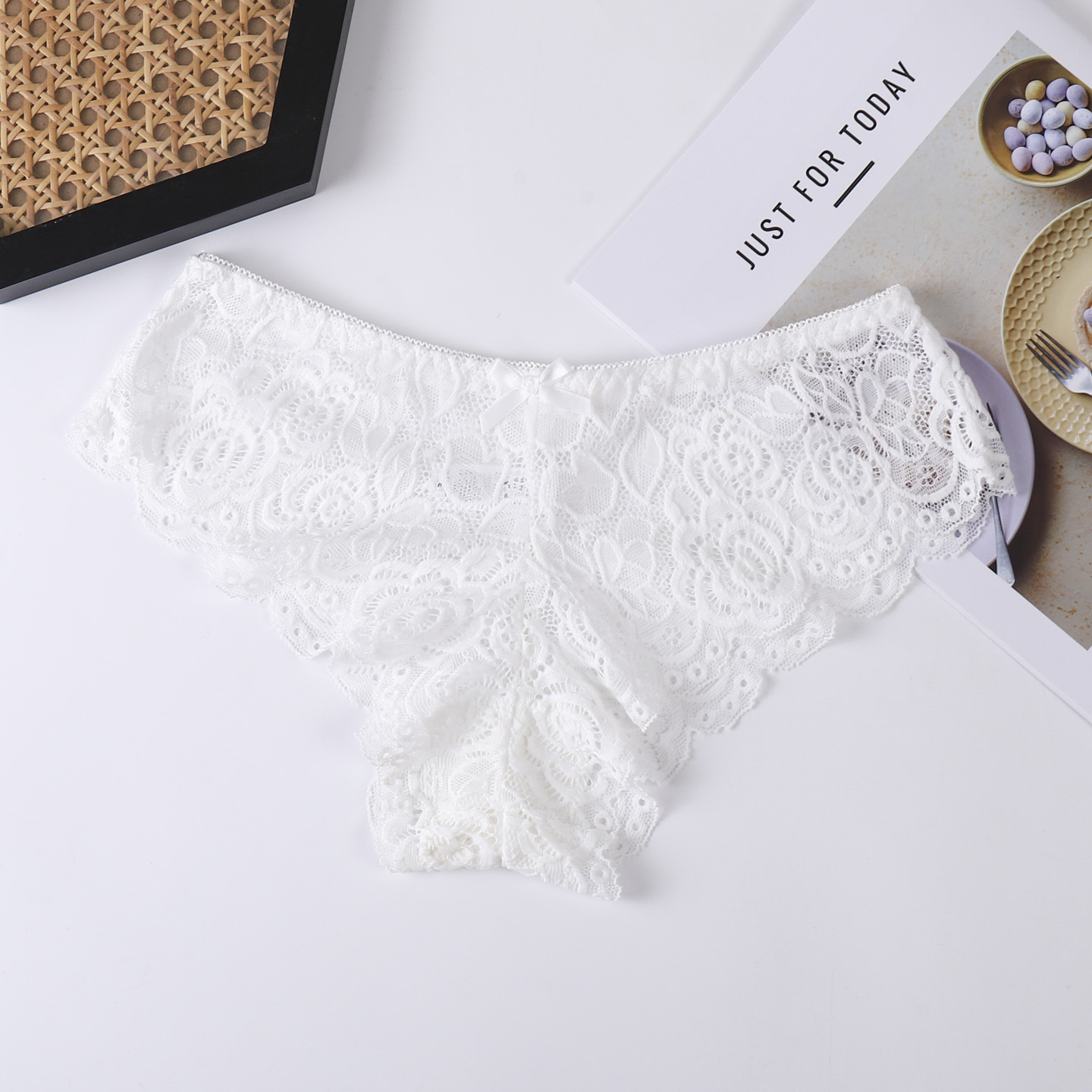 Damas 2025 nuevo encaje Jacquard sexy puro transpirable piel ligera alta elástica ropa interior al por mayor