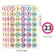 Cross-border 1-40 sequence number label 2.5cm number sticker student paper coated paper sticker round letter