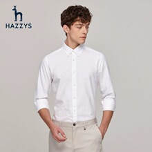 Hazzys/哈吉斯24夏季新款男士商务休闲衬衫密牛津纺一件代发