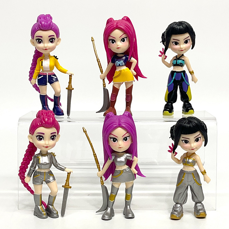 跨境猎魔女团爆款K-Pop大头Q版鲁米米手办模型盲盒潮玩公仔摆件